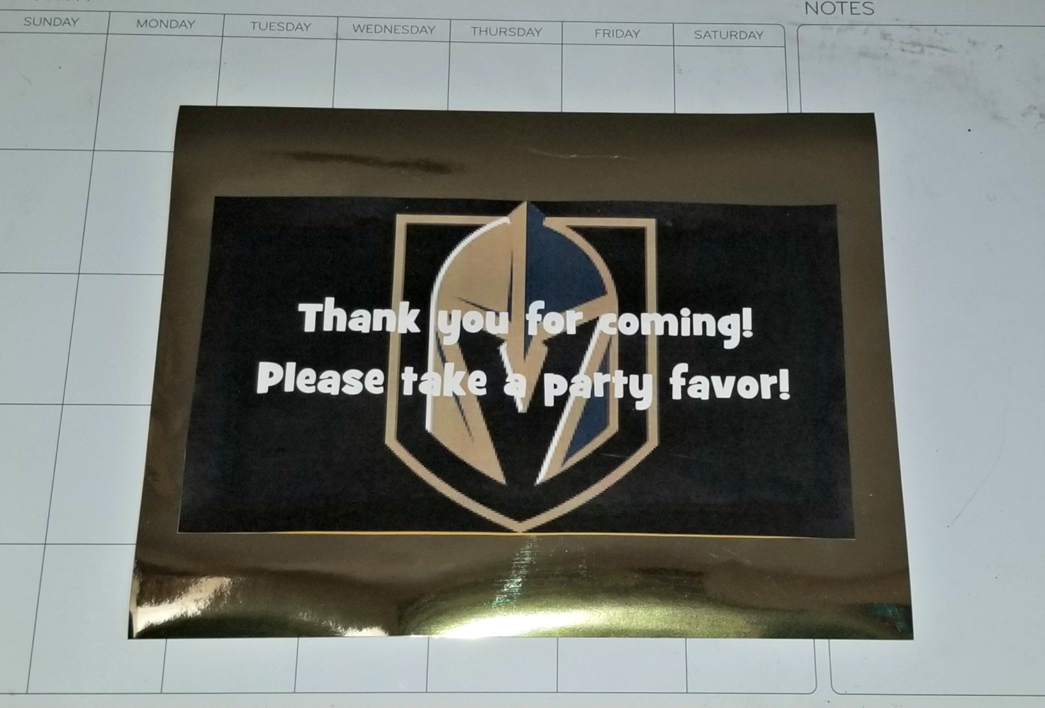 DIY Vegas Golden Knights Party