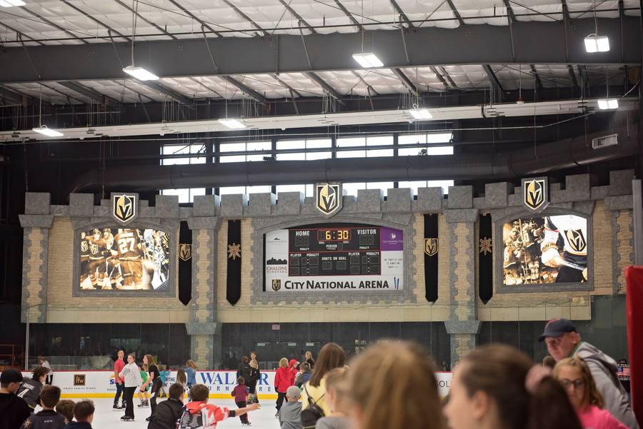 Vegas Golden Knights Practice Arena Score Board