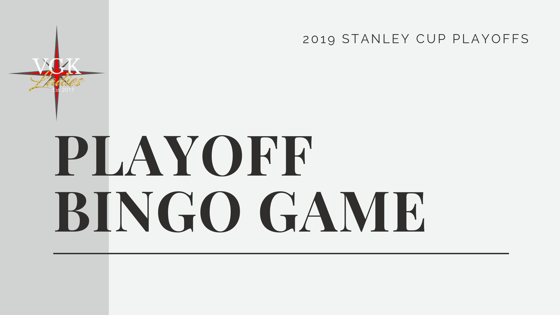 Vegas Golden Knights Playoff Bingo Game